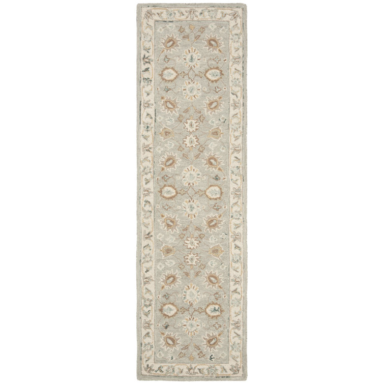 Desmondia Handmade Wool Aqua/Ivory Rug