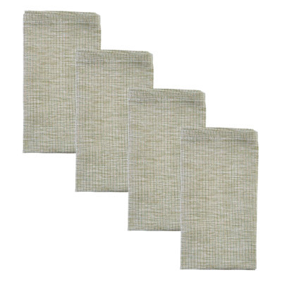  Ensemble de 4 serviettes pré et natté Basketweave