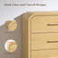 Ensemble de chambre à coucher 3 pièces 9 tiroirs + 2 tables de chevet avec coins arrondis, l 63 po, grande capacité de rangement-1935410648