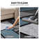 Astley Woven Geometric Blue/Gray/Ivory Area Rug – Modern Polypropylene Carpet for Living Room, Bedroom, or Office