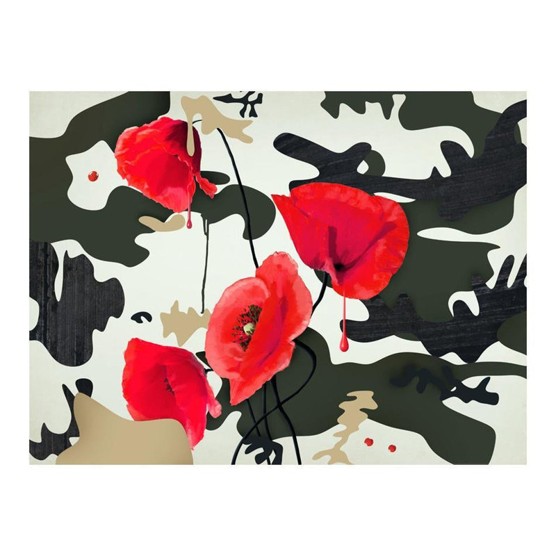 Floral Wall Mural, 121" L x 157" W