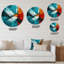 Horloge murale Impossible Logic Of Love Abstract In Teal III-93381291