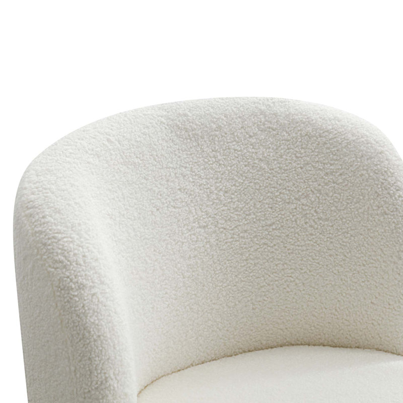 Chaise d'appoint rembourrée, Boucle gris clair