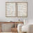 Linear Geometry " Mid-Century Beige White Geometric Spiral Ring Paint Strokes Shapes Modern Art Wall Decor Artwork " 2 - Pieces-98109690-98109689