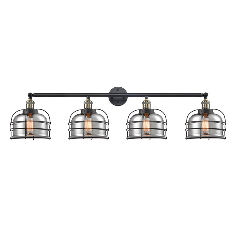 4 - Light Dimmable Vanity Light, Plated Smoke