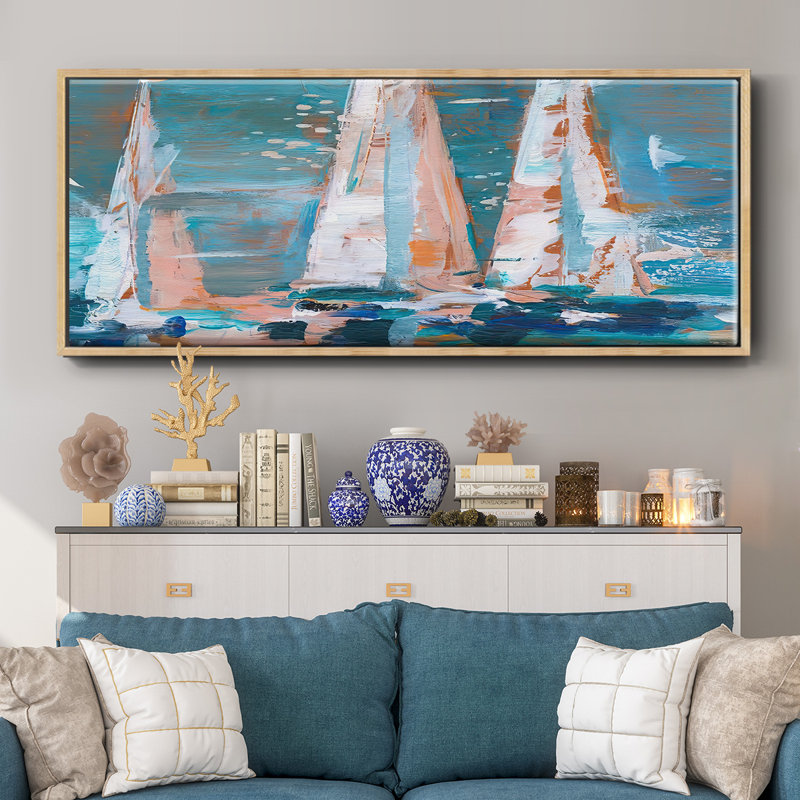 Pop Regatta II- Framed Canvas