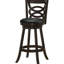 2 tabourets de bar pivotants Cappuccino - ton, coussin de siège noir, salle à manger élégante et élégante, couleur gracieuse pour la pièce