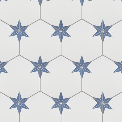 Carreau de porcelaine à motif hexagonal 9 po x 10 po Stella
