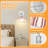 Silver & Pink Tulip Glass Wall Lamps, Rechargeable With Remote, Rgb Dimmable & Timing Function (2-Pack)-1928440106-1928440107