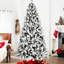 Arbre de Noël 8 pi avec 470l lumières DEL colorées, 10 modes d'éclairage, interrupteur au pied, 1793 pointes de pe + + dur, branches à mémoire de forme, tronc à charnières pour une installation sans effort et un démontage rapide, stable-1261983428