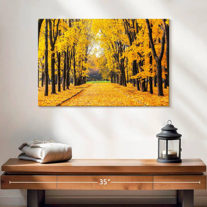 Chemin d'automne doré Alvord, H 16 po x l 24 po