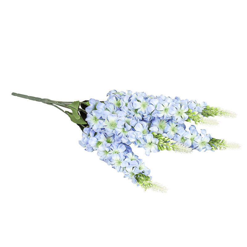 Bouquet de tiges de fleurs artificielles, Bleu