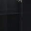 Armoire de rangement autoportante avec 7 tablettes - Finition noire moderne