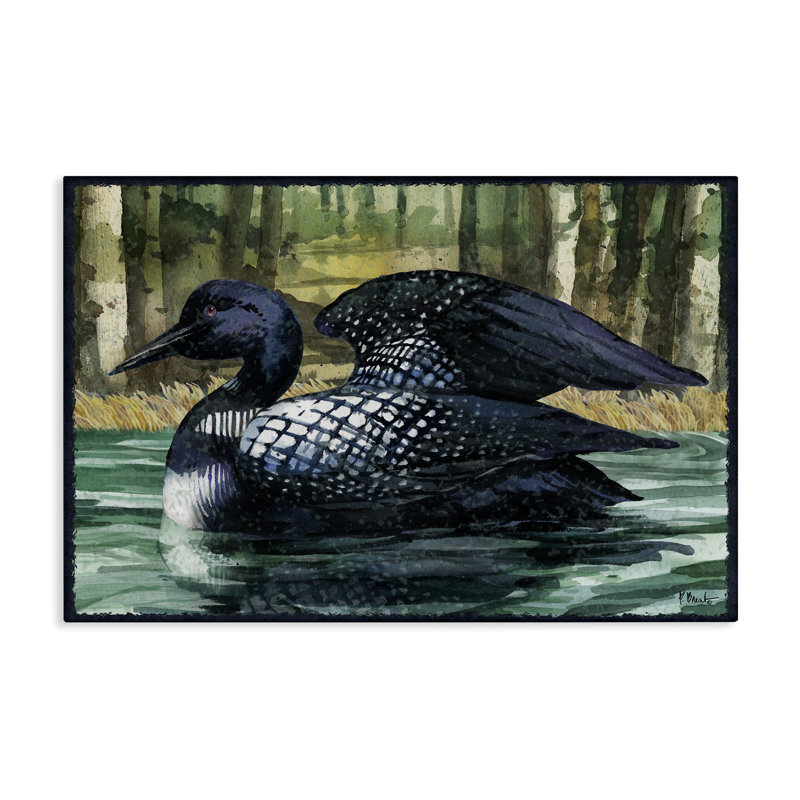Art mural sur toile Natation dans un bois par Paul Brent, H 24 po x l 36 po