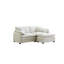 Canapé modulaire en L beige avec repose-pieds 2 places pour petits espaces de vie-58904386-58904383