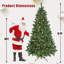 Sapin de Noël vert de 2,74 m avec 620 lumières DEL RVB contrôlées par Wi-Fi, 1721 branches et synchronisation musicale