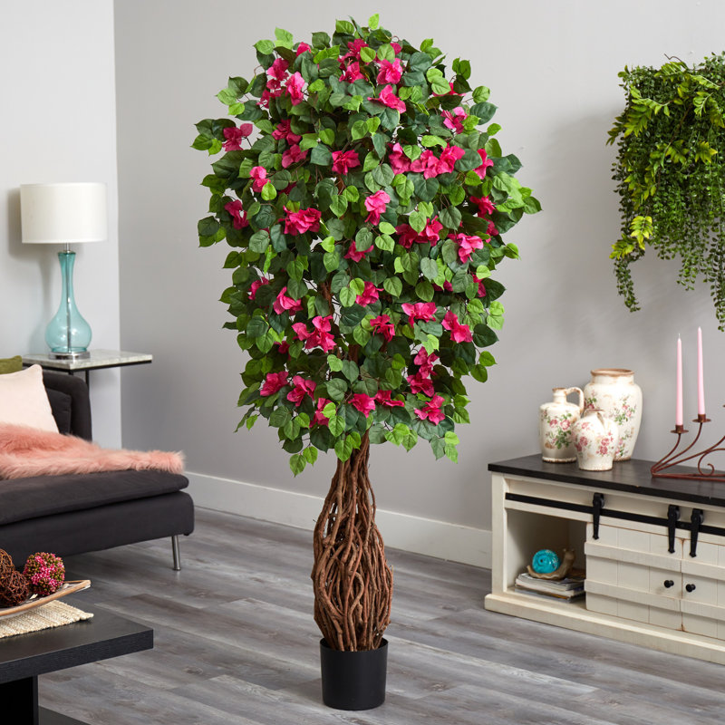 Bougainvillier artificiel 72 po en pot