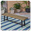 Banc d'extérieur en bois d'acacia au fini sablé gris pratique, élégant, fonctionnel et compact