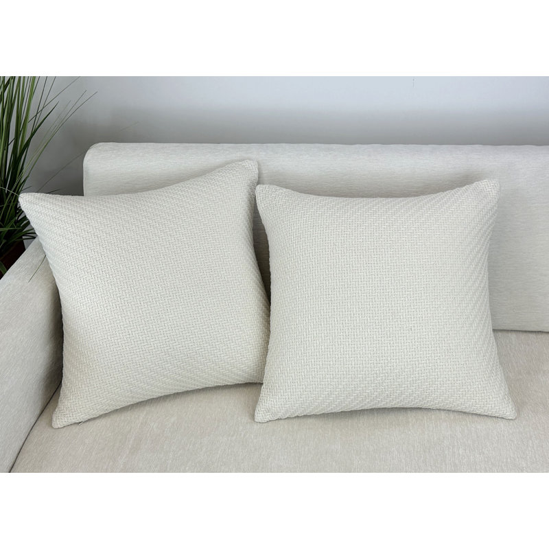 Coussin , 18 po x 18 po, Ivoire