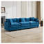 Canapé modulaire 3 places Cloud en chenille bleue, design américain moderne avec dossier rembourré pour le salon-129098468