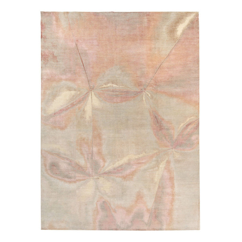 Contemporary Silk Wool Blend Rug