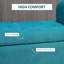 Banc de rangement 50 po avec velours bleu sarcelle et capitonnage à boutons - Banc, accoudoirs roulés rembourrés pour la chambre à coucher, le salon, le vestibule, l'espace