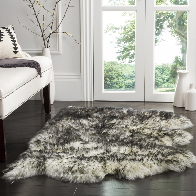 Tateos Sheep Skin Natural Sheep Skin Made Within Acid Dying Sheep Skin Animal Print Rug