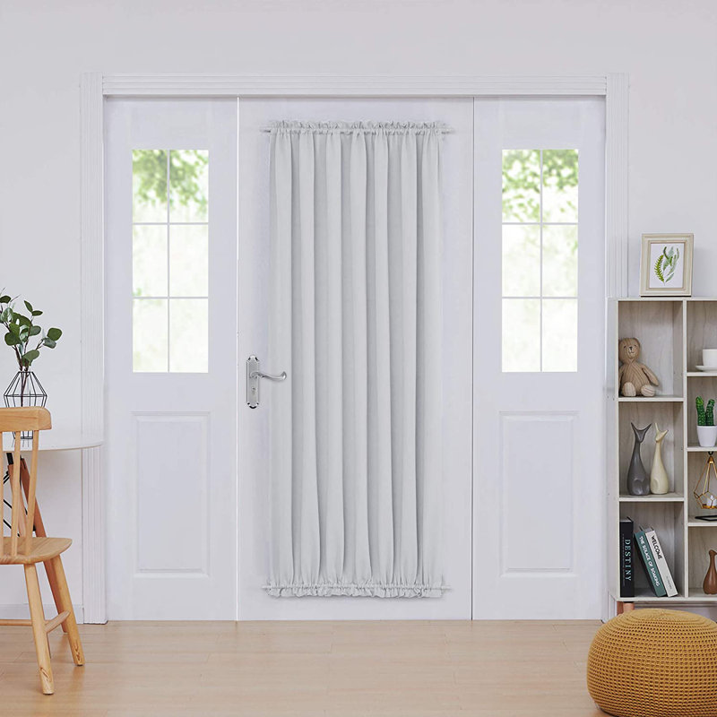Penryn Room Darkening Curtain Single Panel, 25" W x 40" L, Grayish White