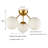 Braeley 3 - Light Semi Flush Mount Ceiling Light Sputnik Chandeliers
