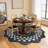 Scalloped Area Rugs Modern Bordered Accent Carpet,Non-Slip Floor Cover,Stain-Resistant Indoor Mat for Bedroom,Kitchen,Living Room-620051056-620051334