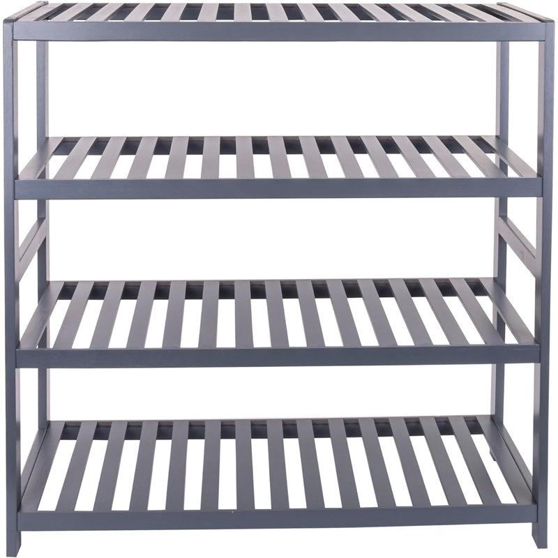12 Pair Shoe Rack, Grey