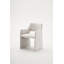 Chaise de salle à manger rembourrée crème avec structure en métal Luna-826144209