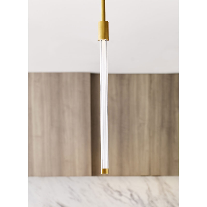 Phobos 1 - Light LED Pendant, Natural Brass