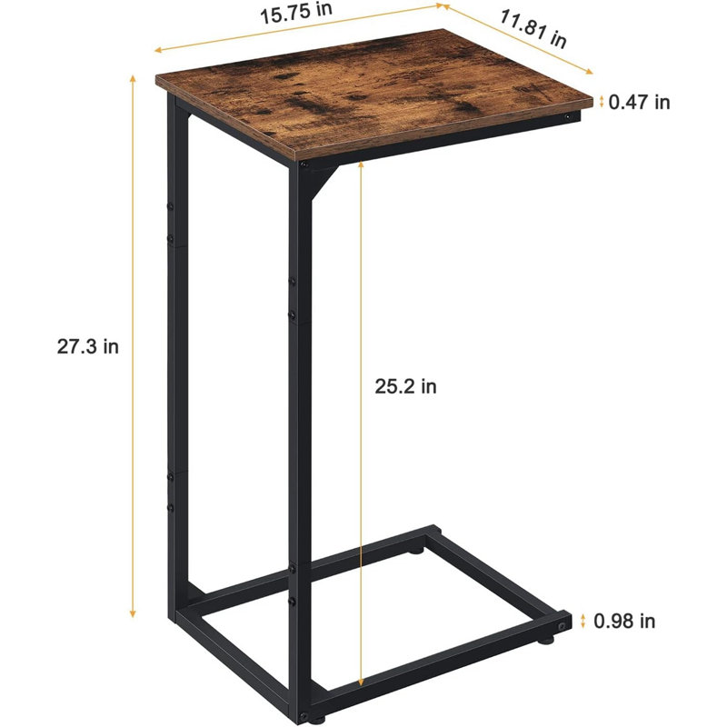 Table de bout Tiano, Brun
