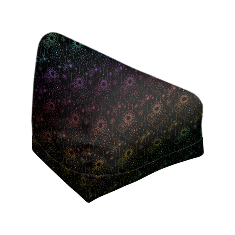 Fauteuil à billes standard & Leffel, H 120 po x l 31 po x P 60 po, Noir / Rose / Jaune, Rembourrage poly