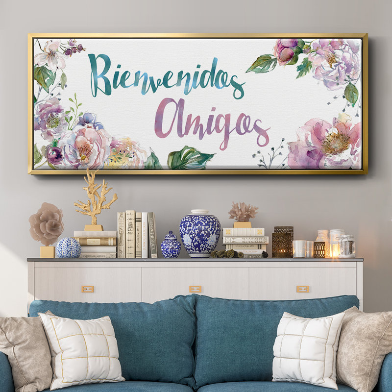 Bienvenidos Amigos- Framed Canvas