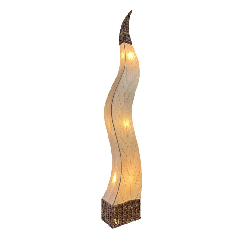Lampe sur pied colonne 72 po Zoye, Naturel