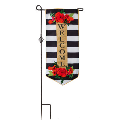 Drapeau de jardin en lin double face H 28 po x l 12,5 po