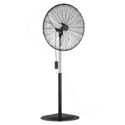 30" Industrial Pedestal Fan 3-Speed Oscillating Fan With Adjustable Height