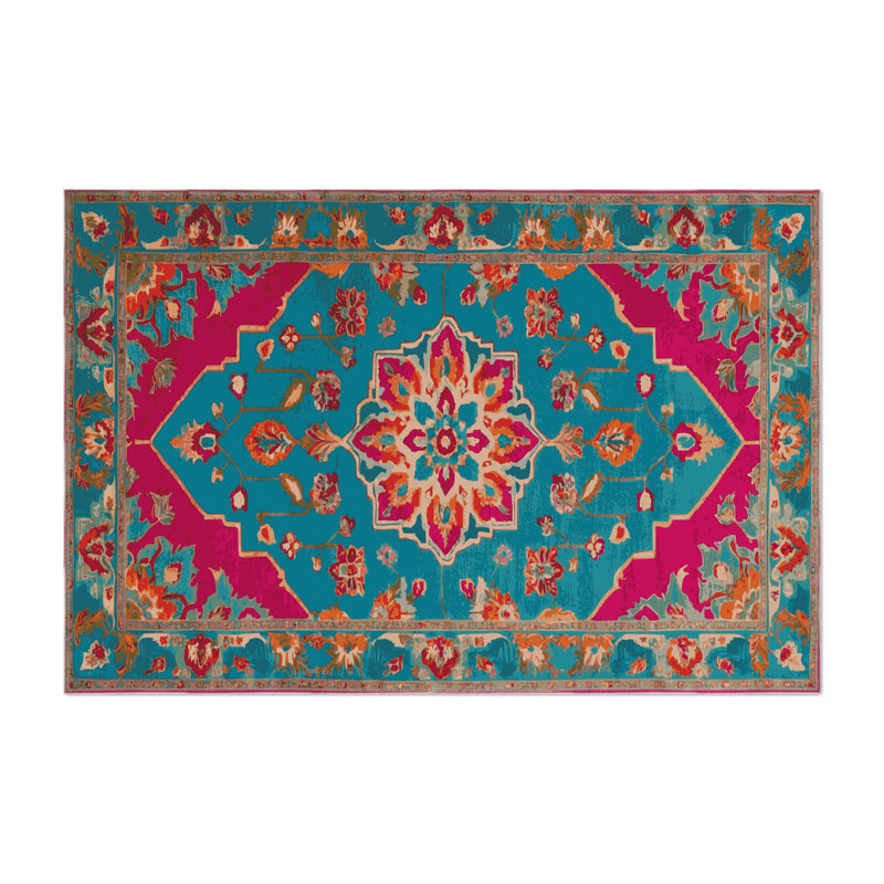 Tapis bleu intérieur et extérieur Tabriz, Rectangulaire 8 pi x 10 pi