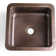 Pure Copper Hand Hammered Glasgow Dual Mount Single Bowl Bar Prep Sink 12" 
