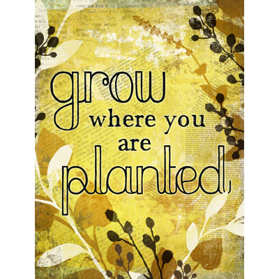" Grow Where Planted "