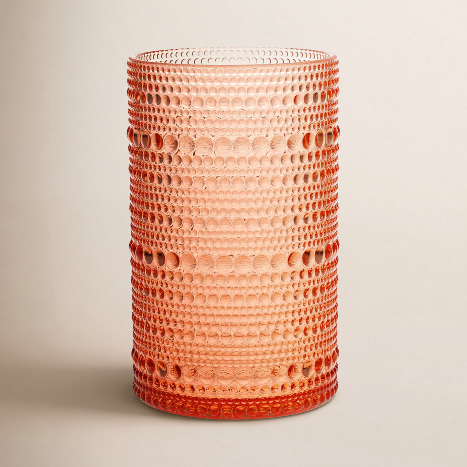 Orbetto Double Old Fashioned Glass, Coral Blush, 13