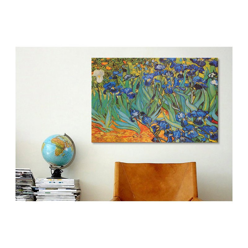 « irises » par vincent van gogh, impression, Toile, H 26 po x l 40 po x p 1,5 po