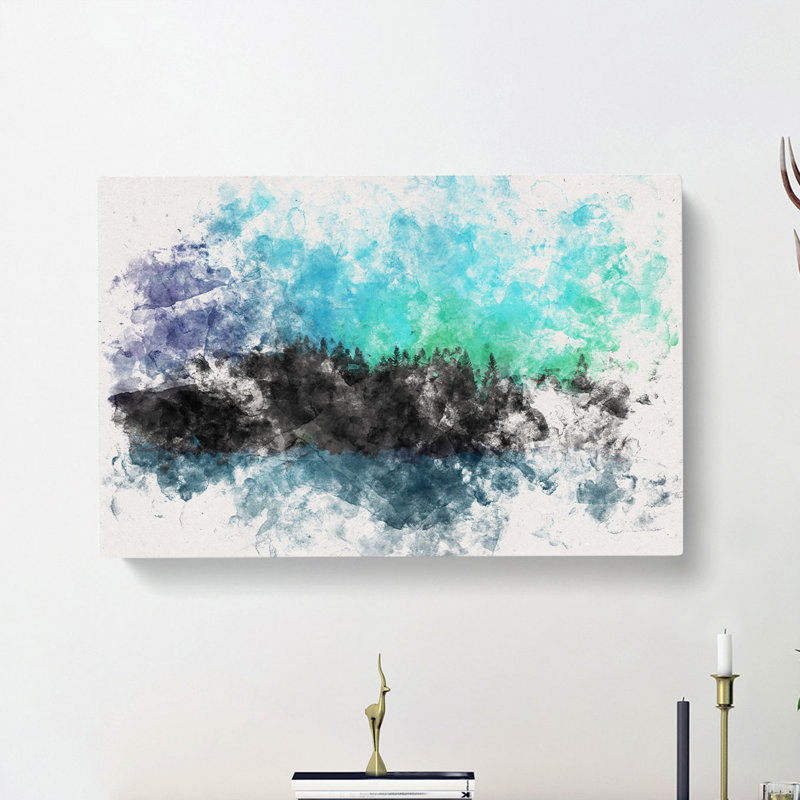 The Northern Lights In Iceland - Wrapped Canvas Print, 60cm H x 91cm W x 4cm D