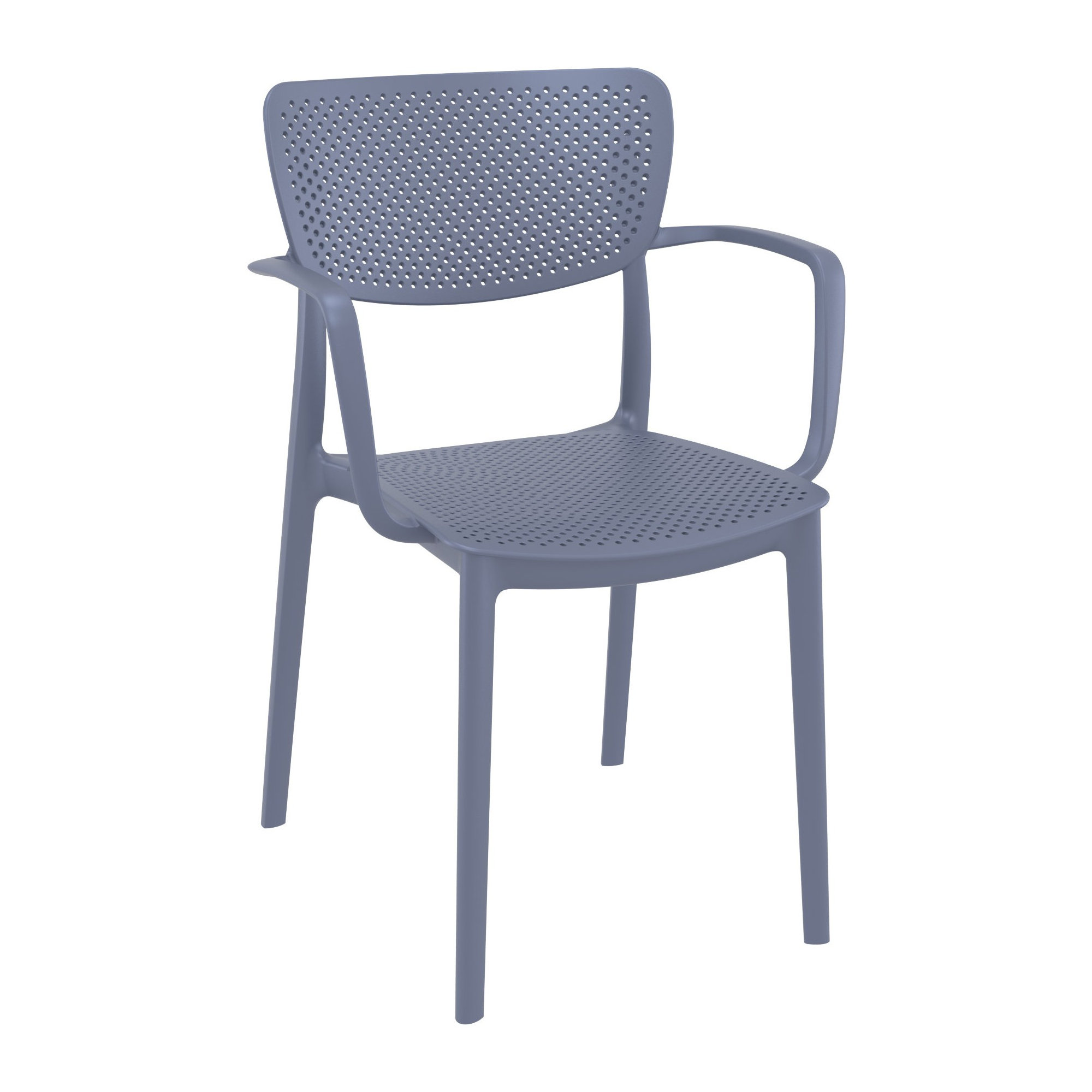 Farrah Loft Armchair 2 Person Seating Set, Dark Gray