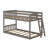  Dontra Kids Twin Over Twin Low Bunk Bed-331384326