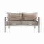 Causeuse d'extérieur en aluminium, structure avec coussin