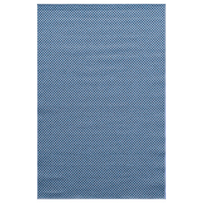 Tapis intérieur/extérieur Tropez gris/bleu à mosaïque abstraite
