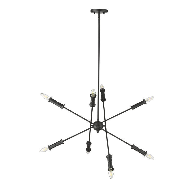 Lustre à 8 lumières de 33 po de largeur Potiss